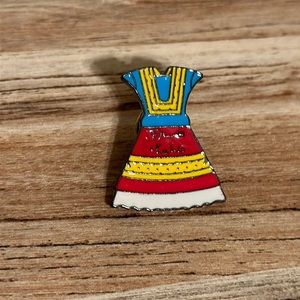 Frida Kahlo Mexican Dress pin